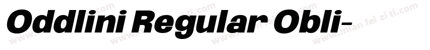 Oddlini Regular Obli字体转换